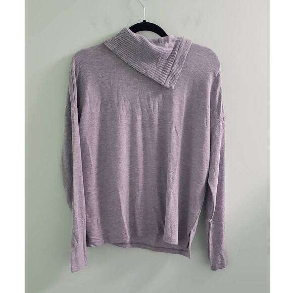 NWT! Michael Stars Madison Brushed Jersey Lacy Boxy Top Turtleneck Size Medium - Picture 3 of 12